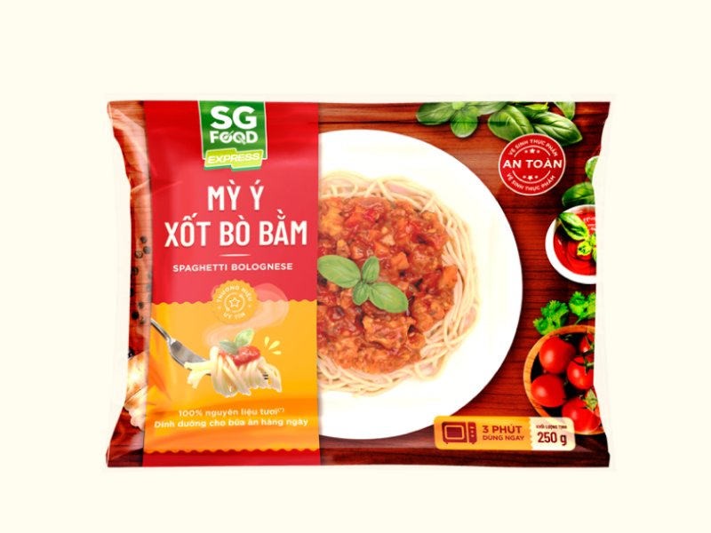 Mỳ ý xốt bò bằm SG Food 250g