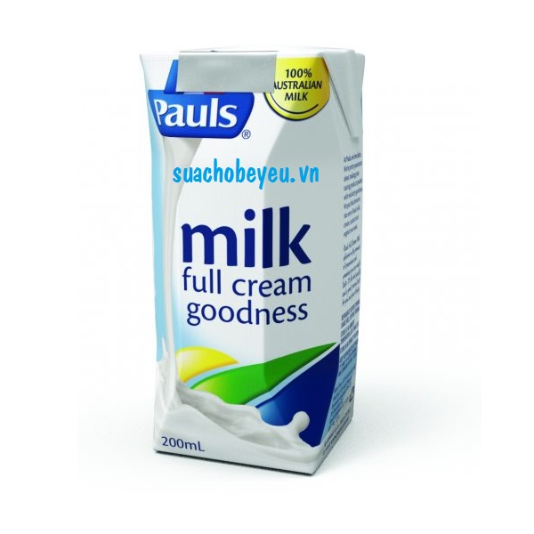 Sữa tươi Úc Pauls nguyên kem 200ml