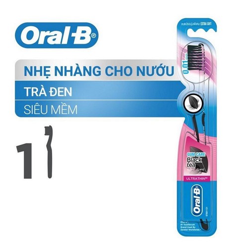 Bàn chải đánh răng Oral-B Extra Soft trà đen 0.01mm