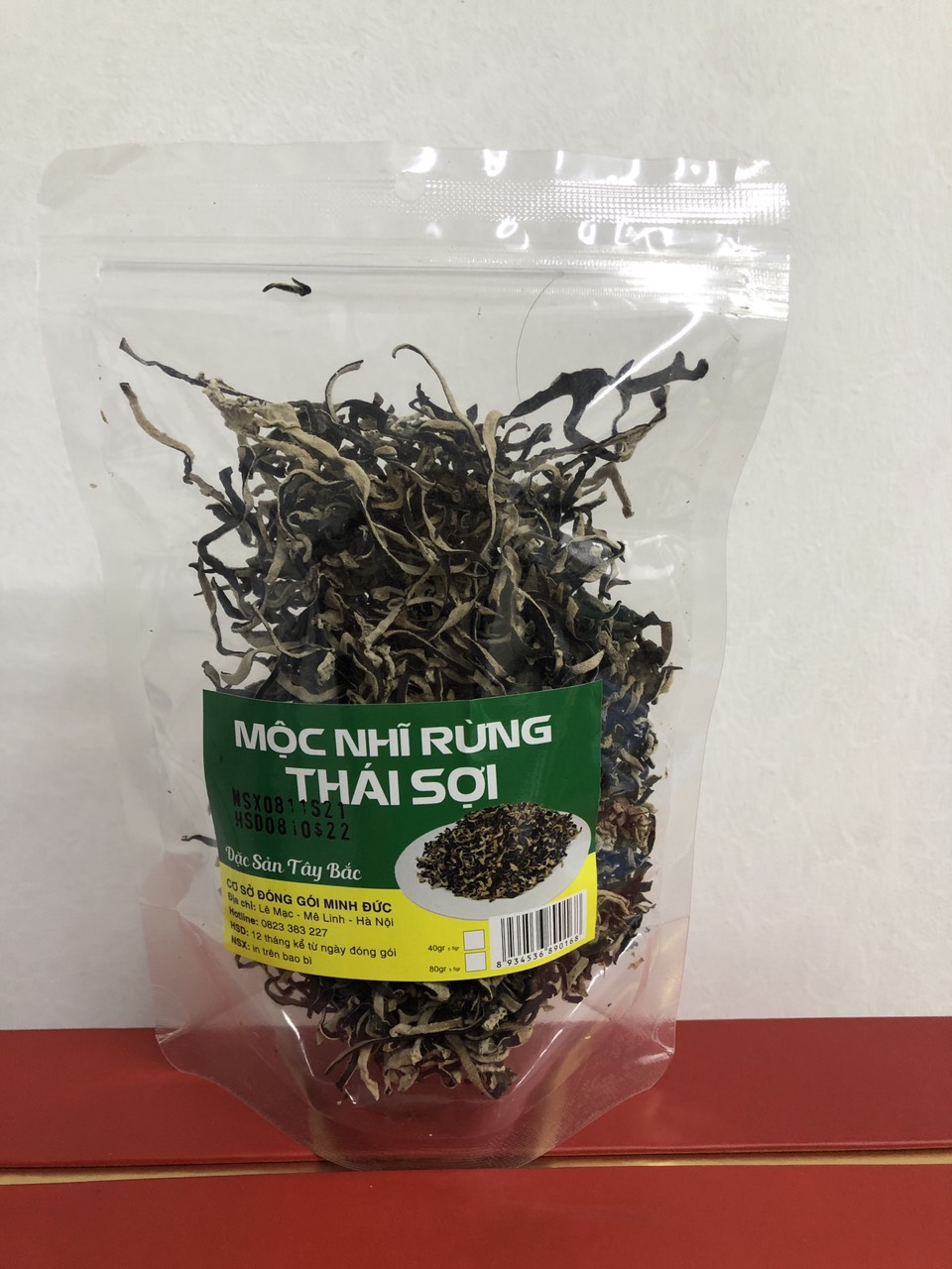 Mộc nhĩ rừng thái sợi Minh Đức 80gr