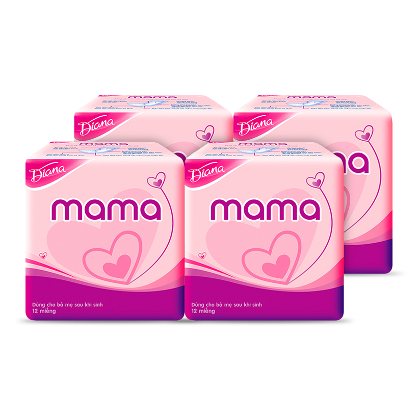 Bỉm dán Diana mama dùng sau sinh 12 miếng