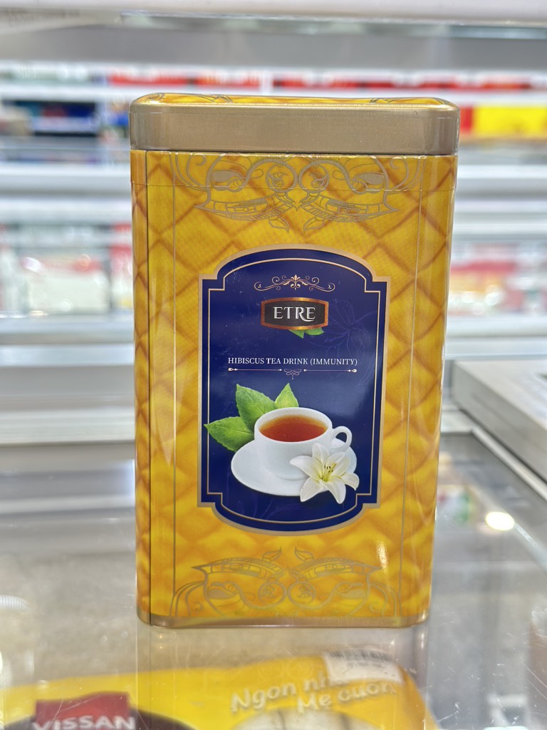 Trà Atiso đỏ dạng túi lọc Etre Hibiscus tea drink immunity 37,5g hộp thiếc