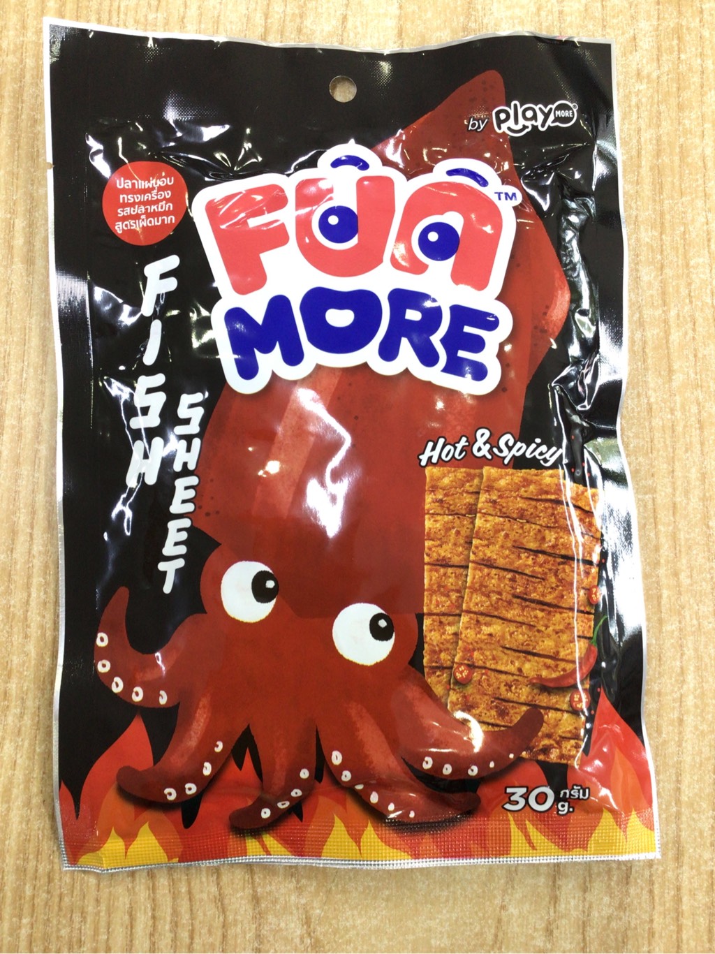 Snack cá miếng vị mực siêu cay Funmore Thái Lan 30g