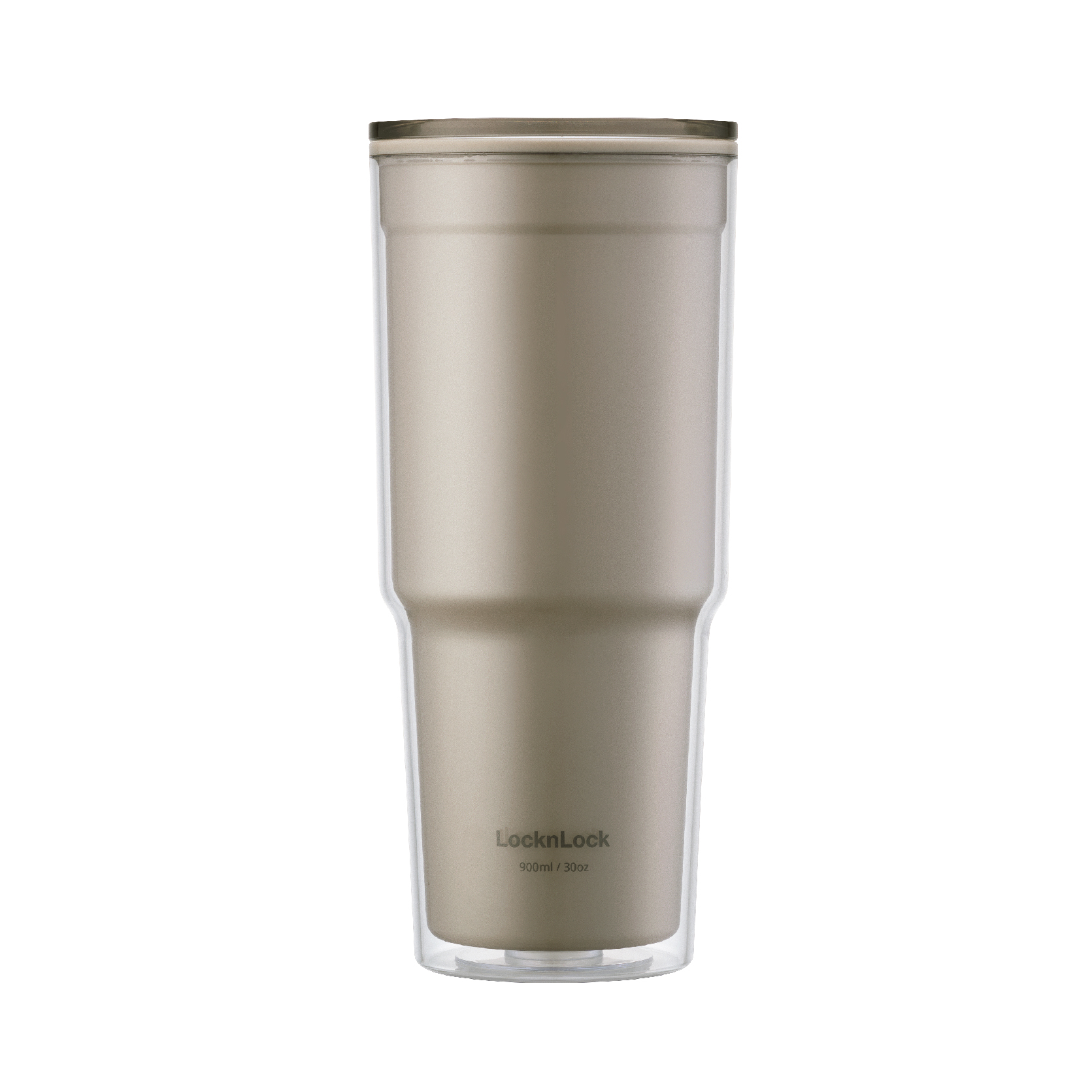 Ly nhựa 2 lớp Lock&Lock màu be 900ml HAP502BEG