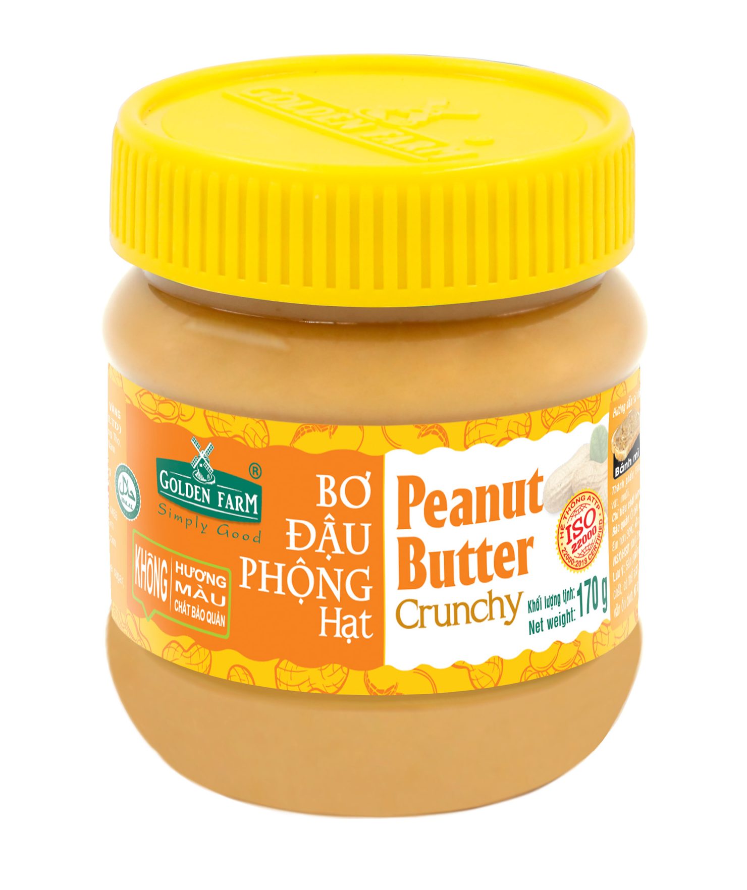 Bơ đậu phộng hạt Golden Farm 170g