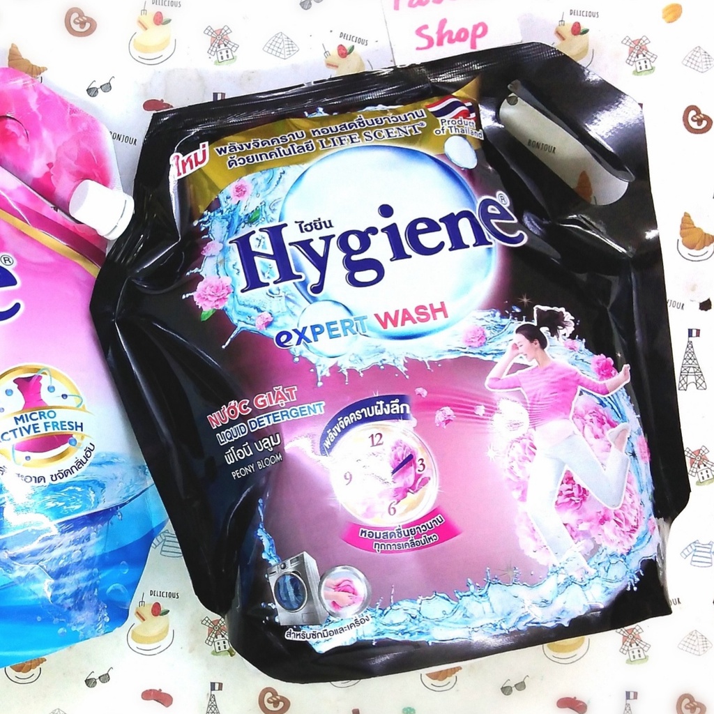 Nước giặt Hygiene Peony Bloom hương hoa mẫu đơn 1,8L Thái Lan
