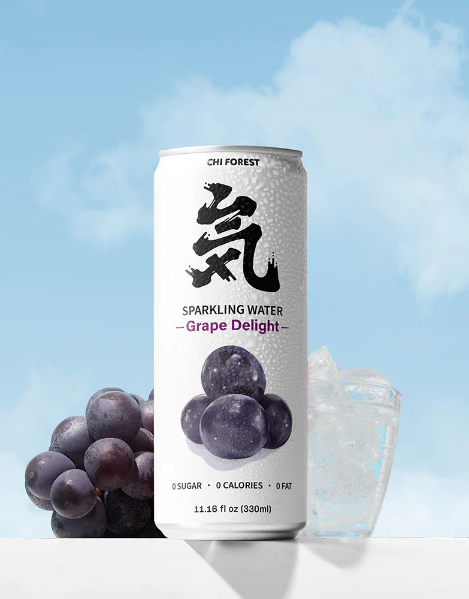 Nước Sparkling water Grape Delight Chi Forest 330ml