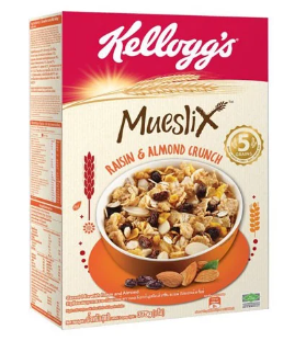 Ngũ cốc dinh dưỡng Kellogg's Mueslix Rainism & Almond Thái Lan 355g