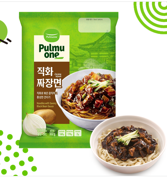 Mỳ sốt tương đen Pulmuone Hàn Quốc 332g