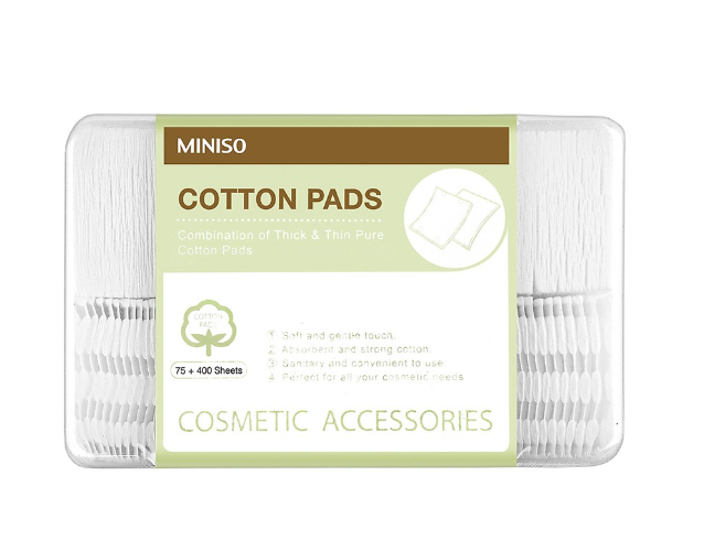 Bông tẩy trang Miniso hộp 475M Nhật Bản