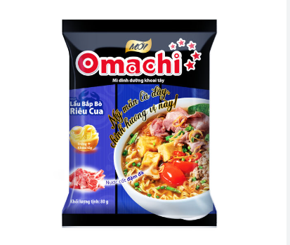 Mì Omachi lẩu bắp bò riêu cua 80g