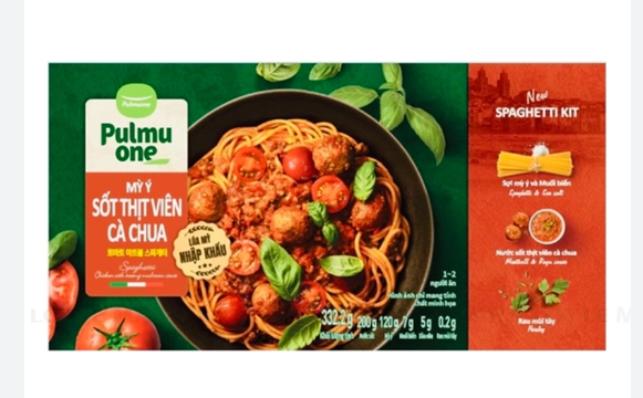 Mỳ ý sốt thịt viên cà chua Pulmuone 332.2g