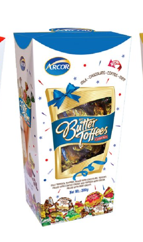 Kẹo bơ Butter Toffees nhân sữa, socola, cà phê, bạc hà Mexico 300g