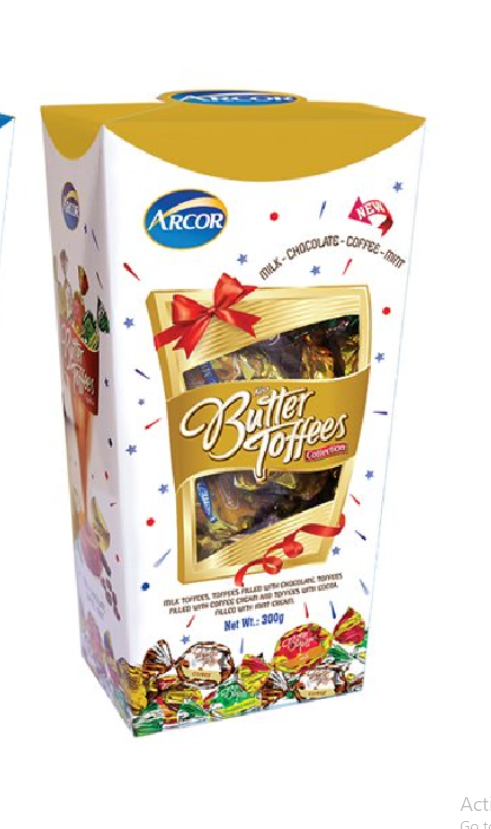 Kẹo bơ Butter Toffees nhân sữa, socola, cà phê, bạc hà Mexico 300g