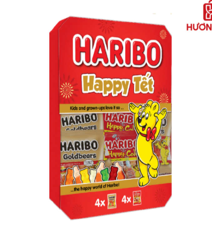 Kẹo dẻo Haribo Paper Box Happy Tết 96g