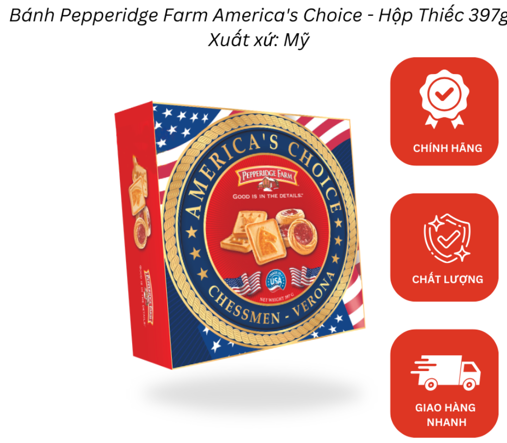 Bánh quy Pepperidge Farm America's Choice 397g