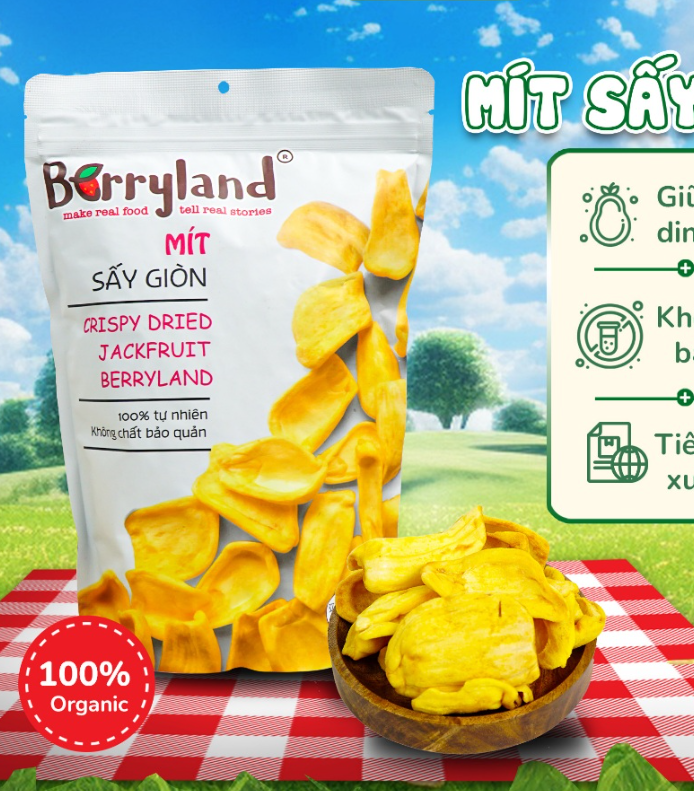 Mít sấy giòn Berryland 120g