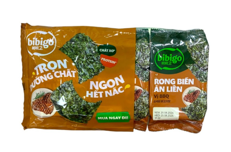 Rong biển ăn liền vị BBQ Bibigo 5g