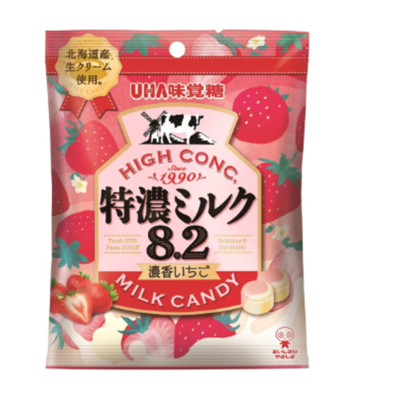 Kẹo sữa dâu UHA Tokuno Nhật Bản 58g
