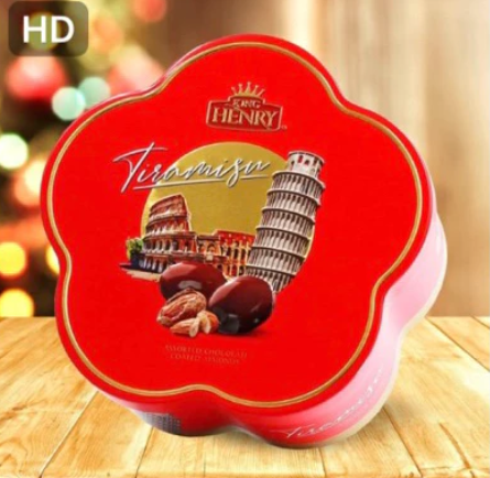 Kẹo socola thập cẩm bọc hạnh nhân Tiramisu King Henry Malaysia 80g