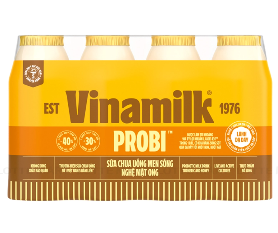 Sữa chua uống lên men Proby mật ong và nghệ 130ml