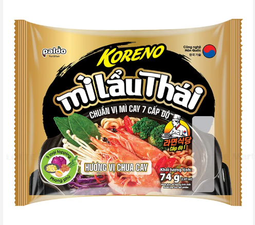 Mì lẩu thái Koreno chua cay 7 cấp độ 74g