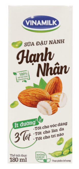 Sữa đậu nành Hạnh nhân Vinamilk 180ml