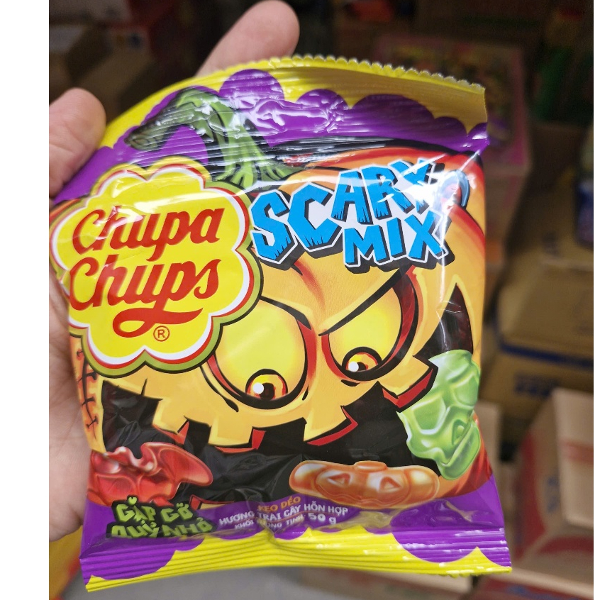 Kẹo dẻo hương trái cây hỗn hợp Scary mix Chupa Chups 50g