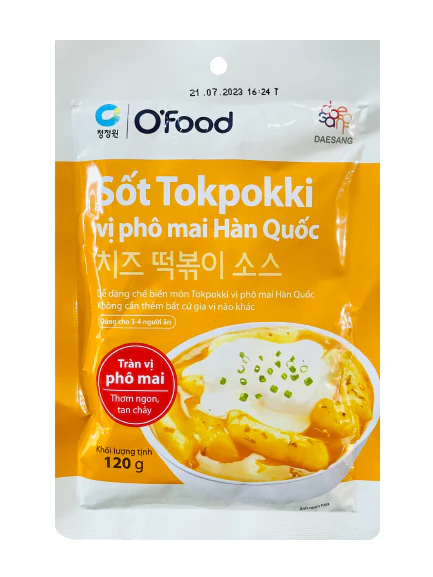 Sốt Tokbokki vị phô mai O'food Hàn Quốc 120g