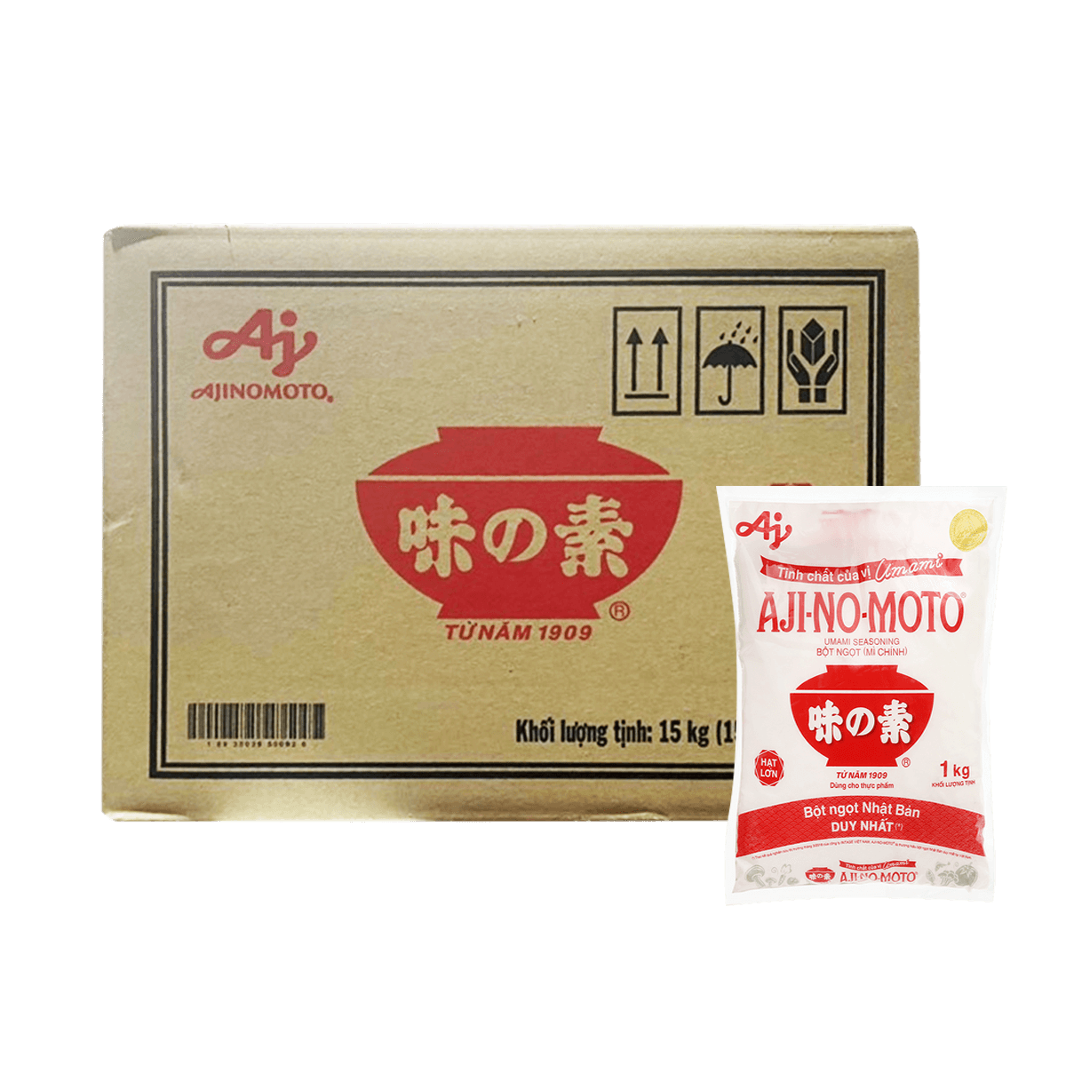 Mì chính Ajinomoto Nhật Bản 1kg (12 gói/thùng)