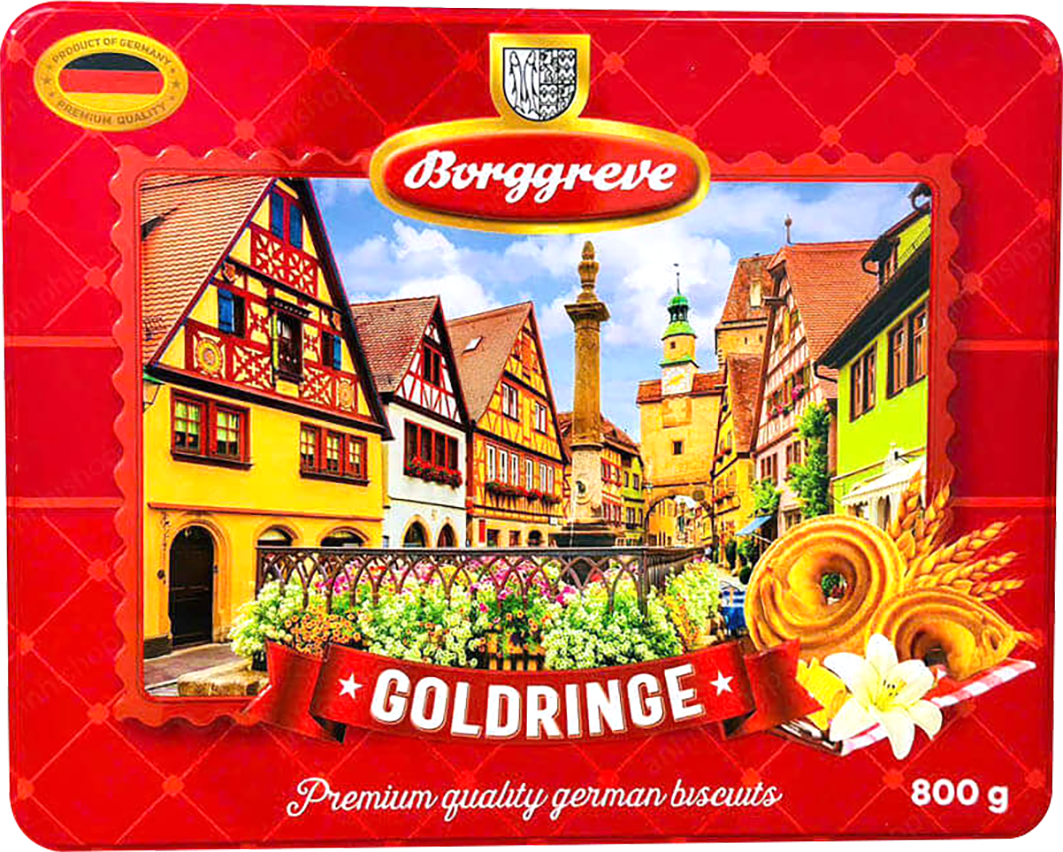 Bánh quy bơ giòn Borggreve Goldringe Ý 800g