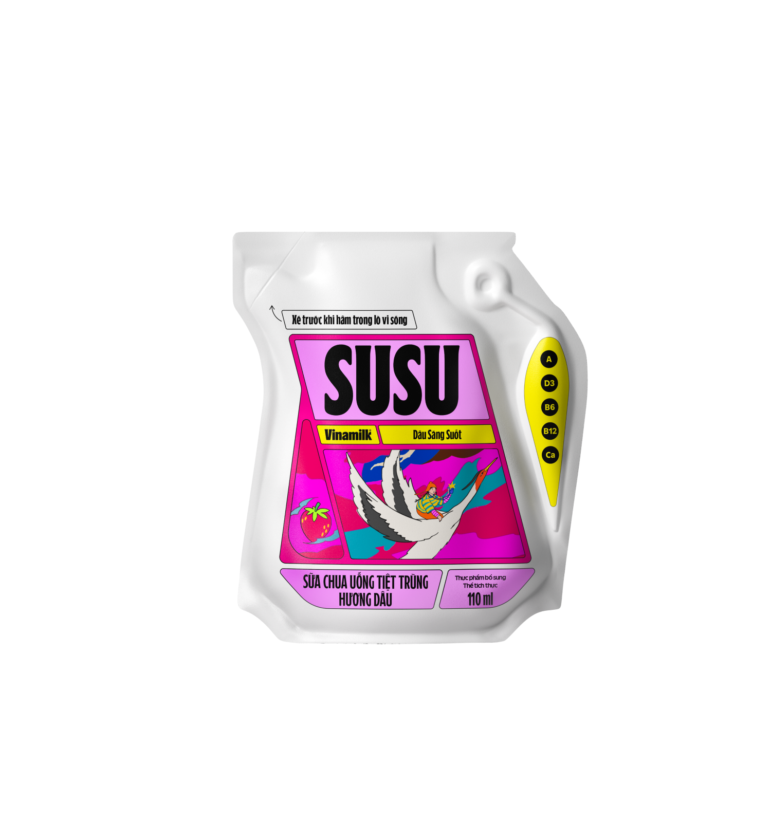 Sữa chua uống SuSu dâu túi 110ml