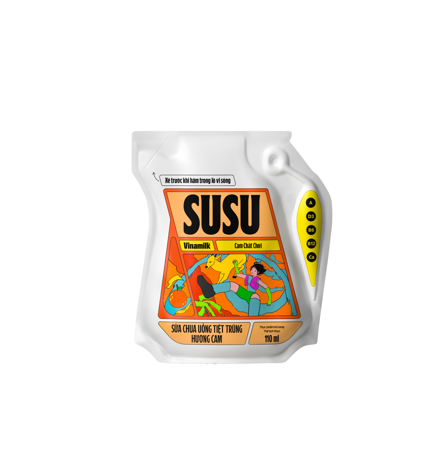 Sữa chua uống SuSu cam túi Vinamilk 110ml
