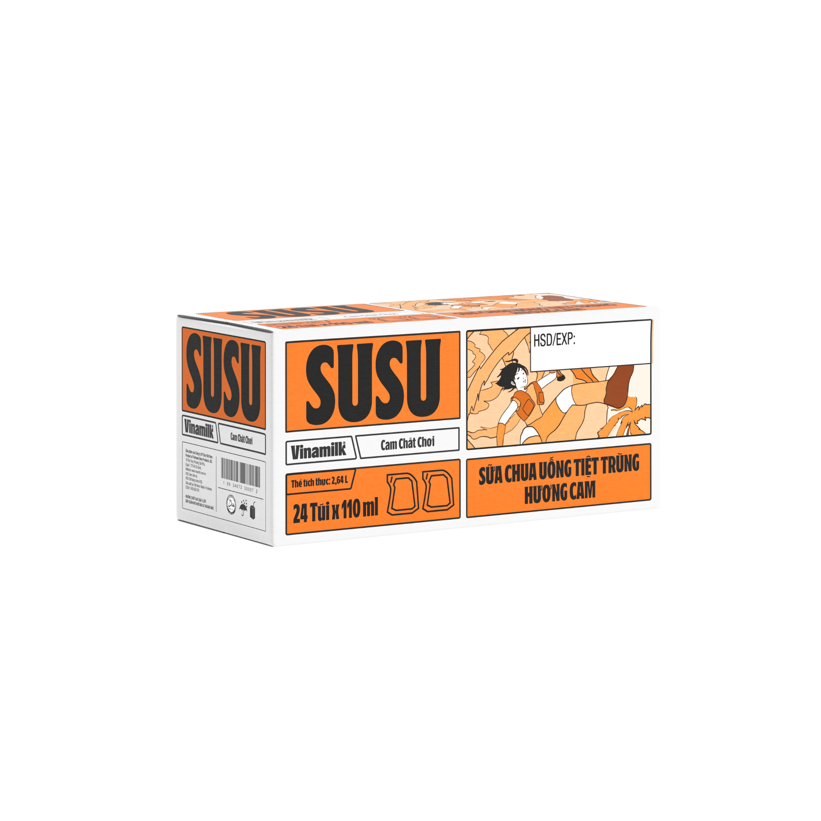 Sữa chua uống SuSu cam túi Vinamilk 110ml