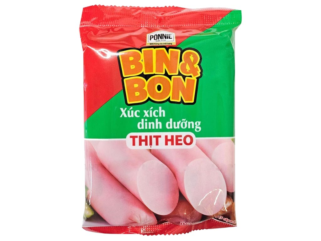 Xúc xích dinh dưỡng Bin & Bon 6 cái*20g