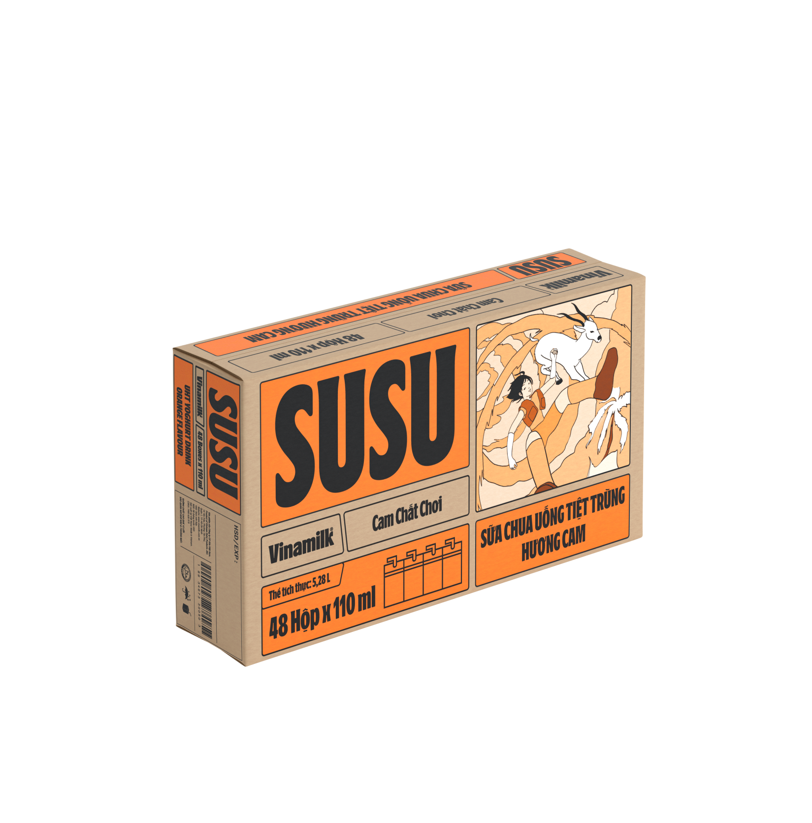 Sữa chua uống hương cam Susu 110ml