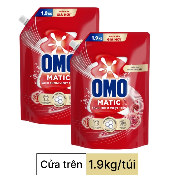 Nước giặt OMO Comfort Matic sạch vượt trội 1.9 kg