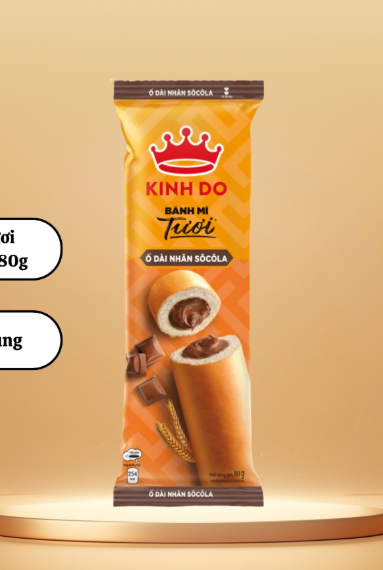 Bánh mì tươi ổ dài nhân socola Kinh Đô 80g