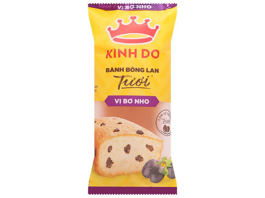 Bánh bông lan tươi vị bơ nho Kinh Đô 38g