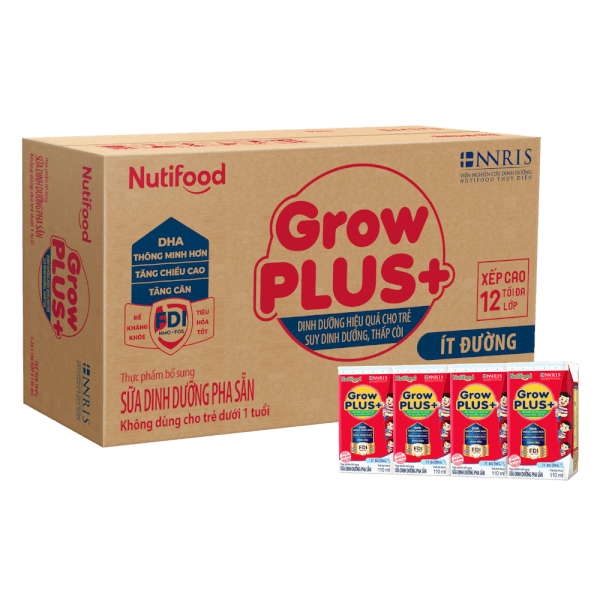 SPDD pha sẵn GrowPlus+ ít đường 110ml