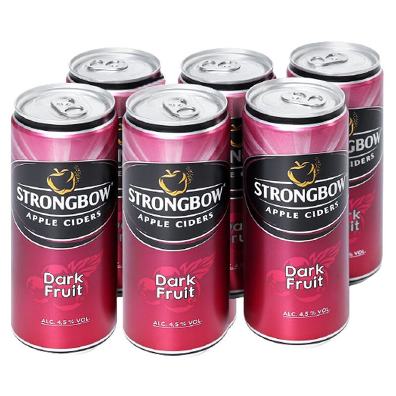 Strongbow nước táo len men vị dâu đen lon 330ml