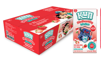 Kun sữa chua uống hương kem dâu thạch 110ml