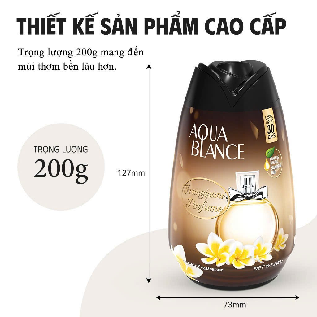 Sáp thơm khử mùi Aqua Blance hương hoa sứ Singapore 200g