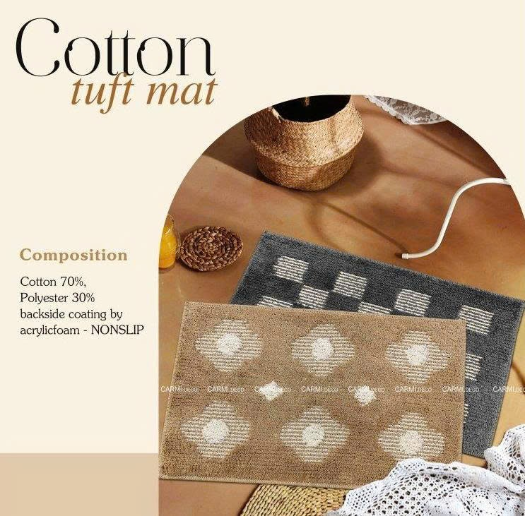 Thảm Carmi Cotton dệt Circle Bath 40*60cm