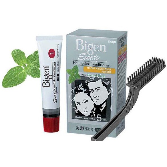 Nhuộm phủ bạc Bigen chiết xuất thảo dược màu đen No.881