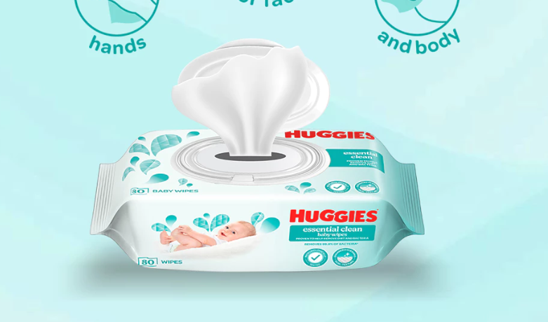 Khăn ướt Huggies Essential Clean kháng khuẩn 80 tờ