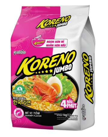 Mì Koreno Jumbo vị tôm bịch 10 gói