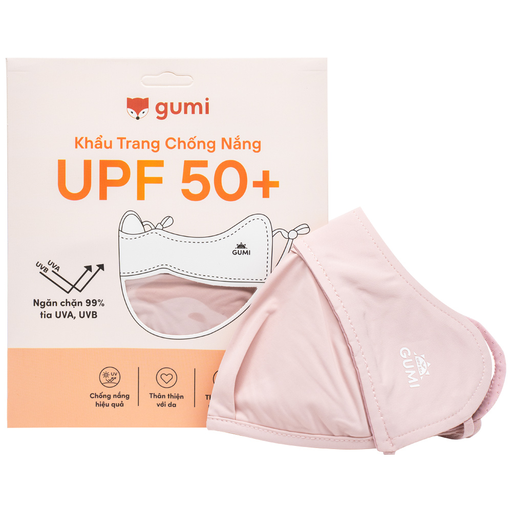 Khẩu trang vải chống nắng Gumi UPF50+