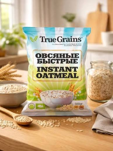 Yến mạch cán dẹt True Grains 500g Nga