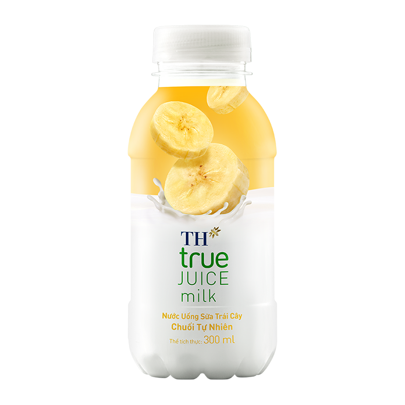 Nước uống sữa trái cây chuối tự nhiên TH True juice milk 300ml